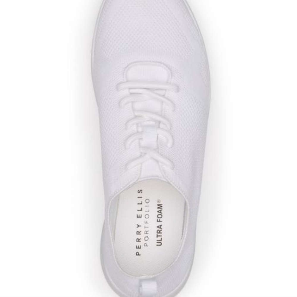 Perry Ellis Portfololio ultra foam tread sneaker white sz 8